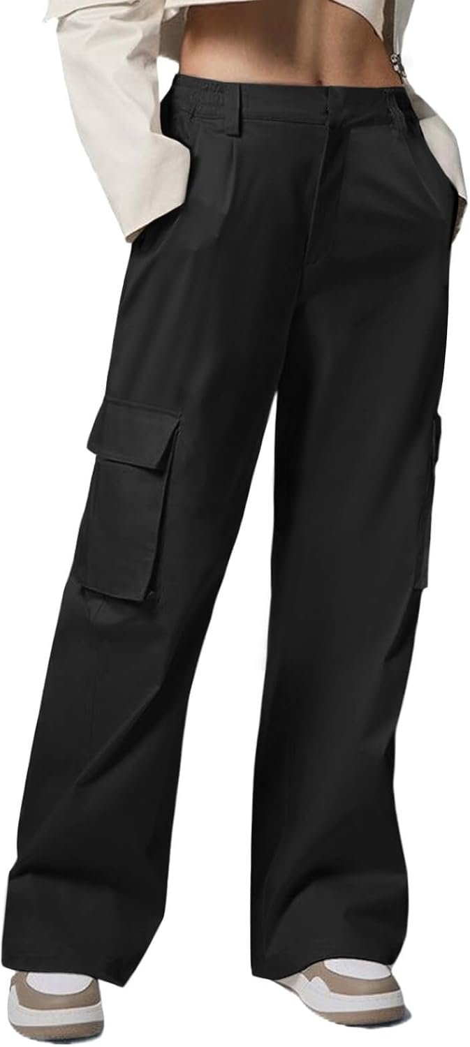 Lightweight Cargo Pants for Women with Stretch Waistband