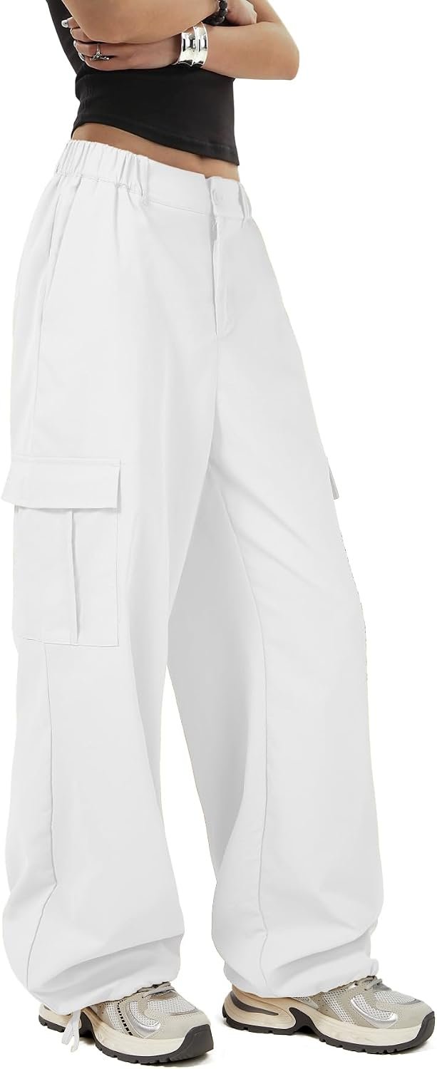 Loose Fit Paratrooper Cargo Pants for Women