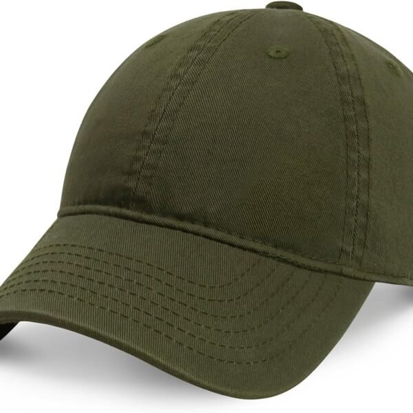 Plain Baseball Cap with Buckle Back Closure