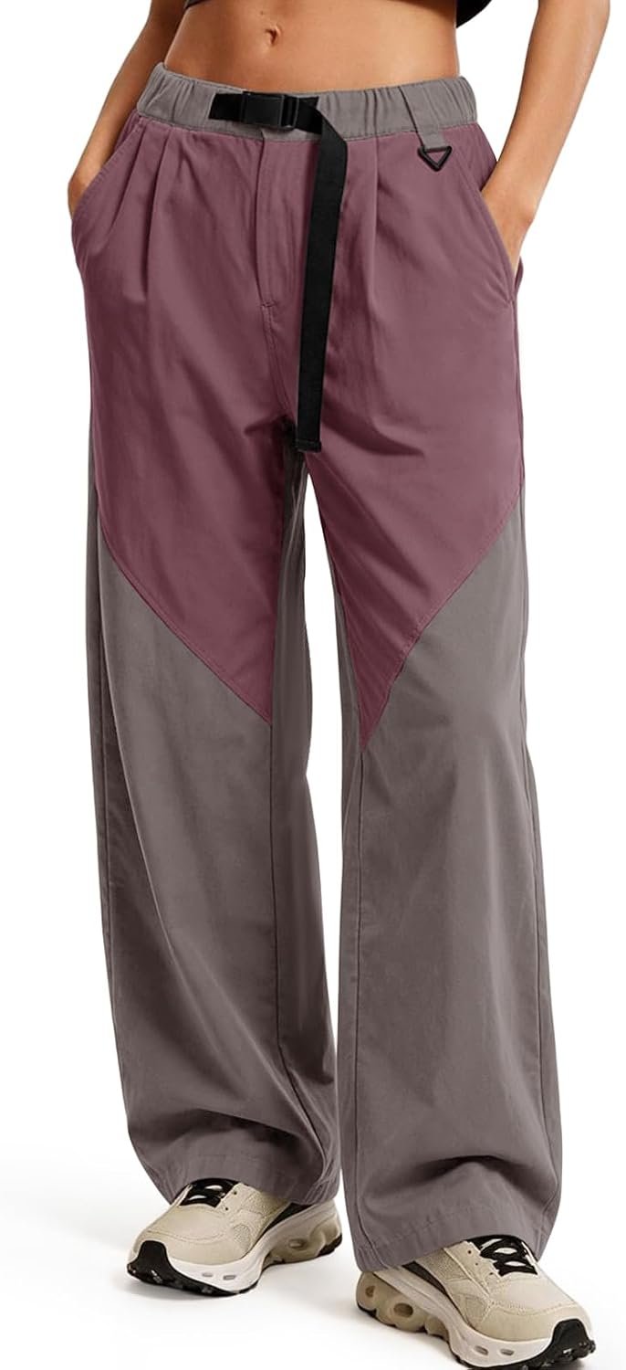 Wide Leg Cargo Pants for Women with Utility Belt
