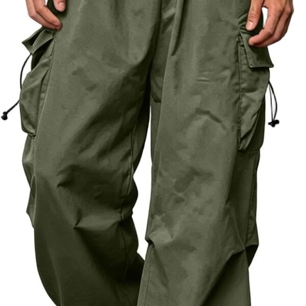 Parachute Cargo Pants for Men with Adjustable Ankles