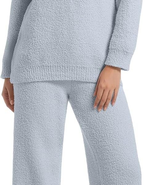 Women's Fleece Knit Sweater and Long Pants Pajama Set