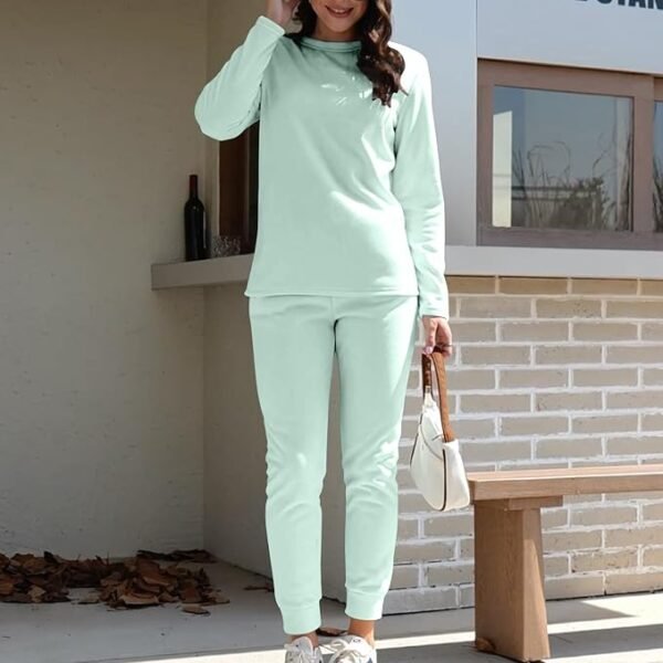 Women's Sherpa Lined Fleece Pajama Set for Cozy Lounge Wear