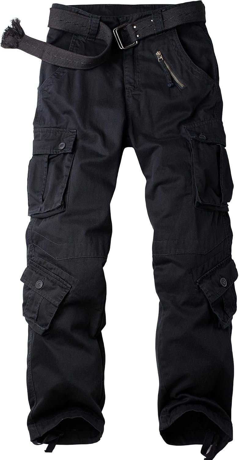Cargo Pants for Men with Drawstring Hem