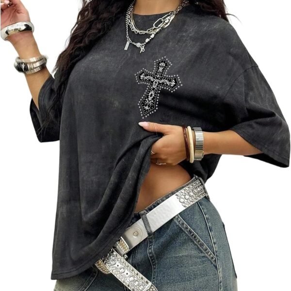 Y2K Goth Graphic Oversized T Shirt for Women