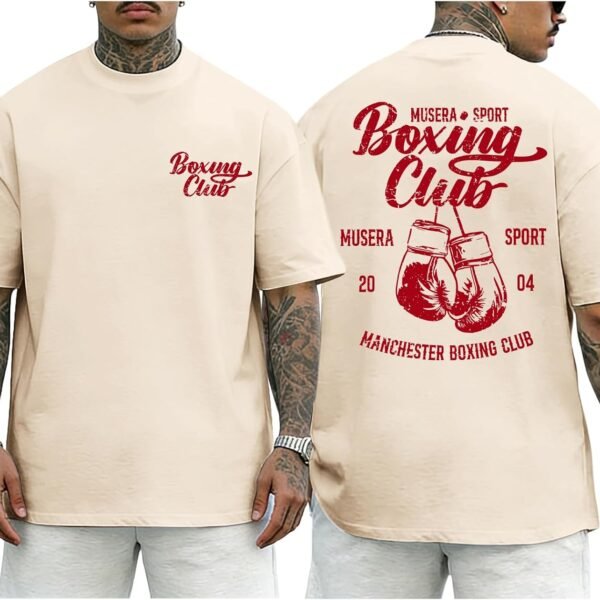 Boxing Graphic Oversized T Shirt for Men