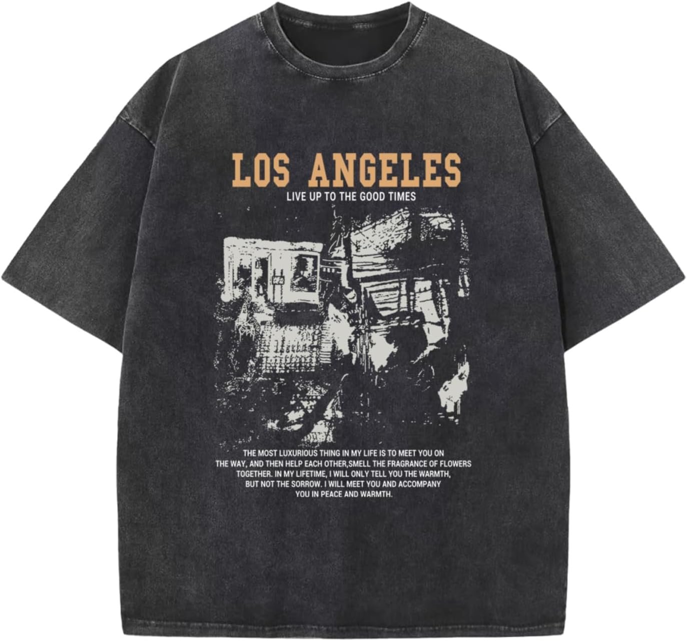 Unisex Oversized Washed Graphic T Shirt