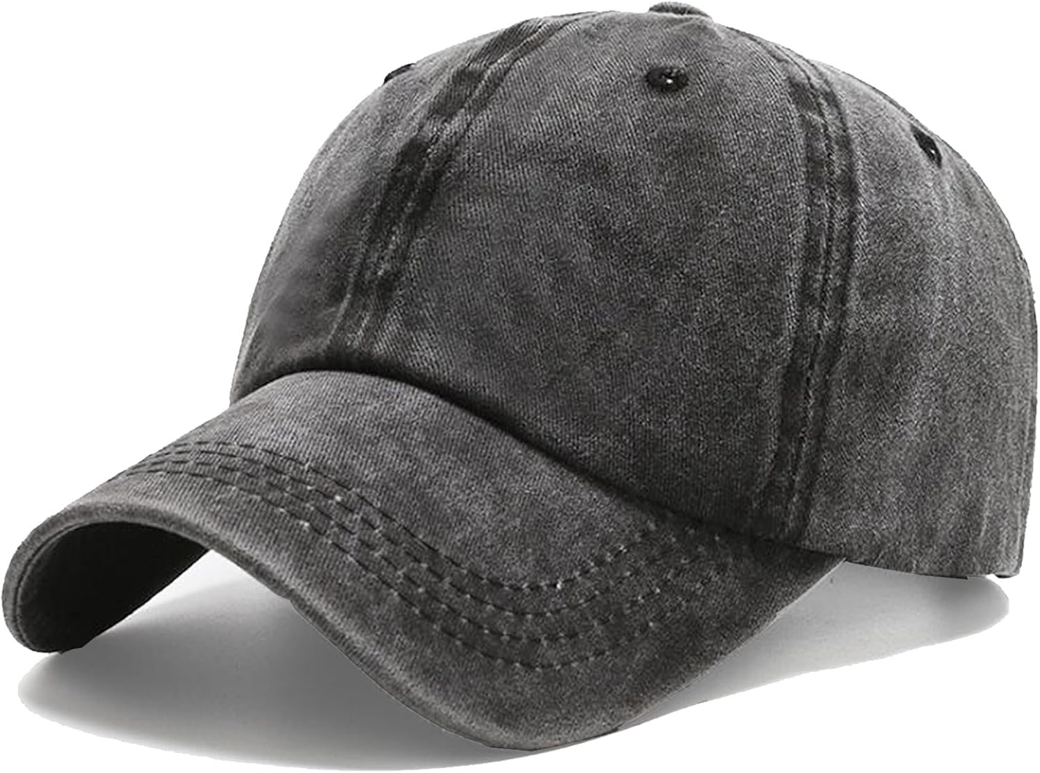 Vintage Washed Distressed Baseball Cap with Adjustable Closure