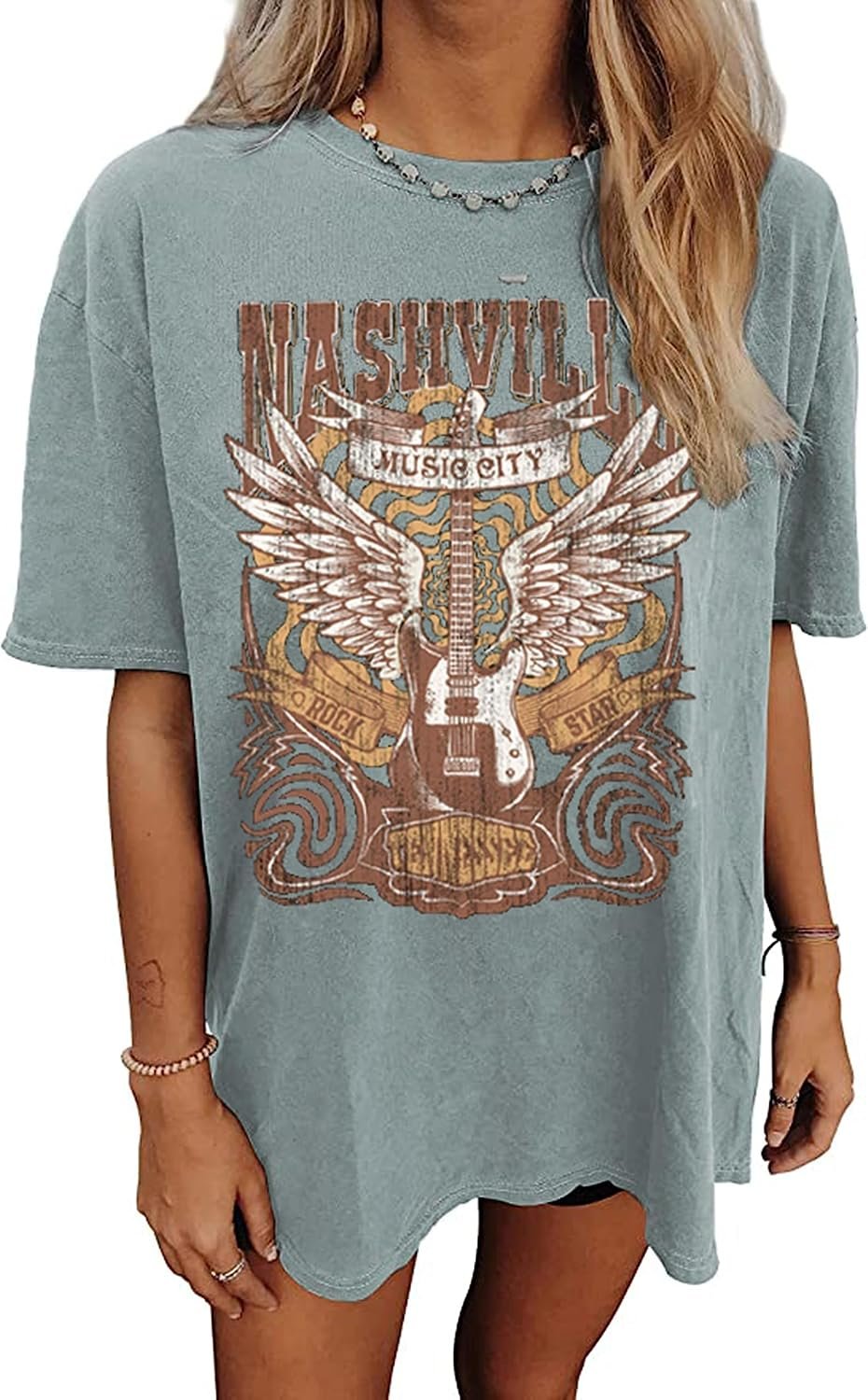 Western Oversized Graphic T Shirt for Women