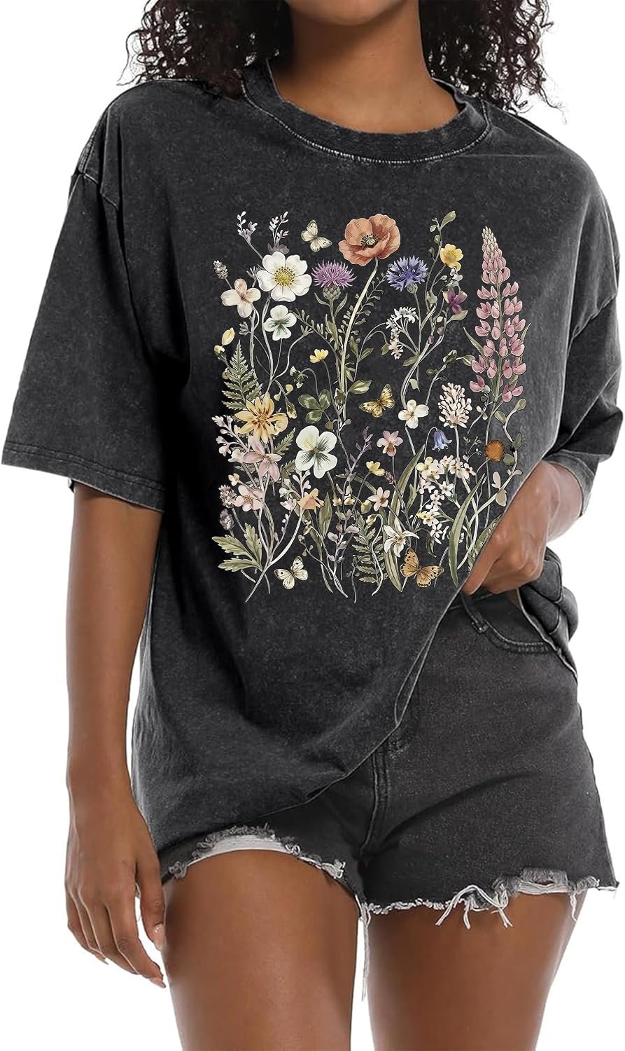 Western Cowgirl Graphic Oversized T Shirt for Women